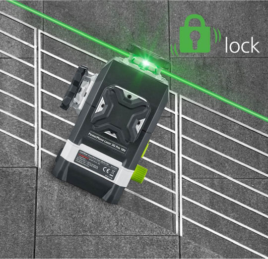 Laserliner Pro PowerPlane-Laser 3G Rotary Laser Level with Green Beam 18V with Working Range 60m