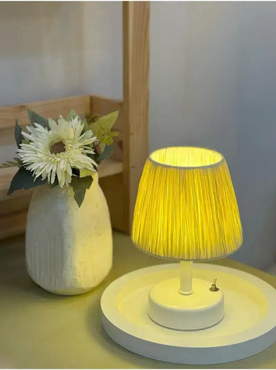 SteweHome Holz Tischlampe mit Weißem Hut und Basis 2 Stück