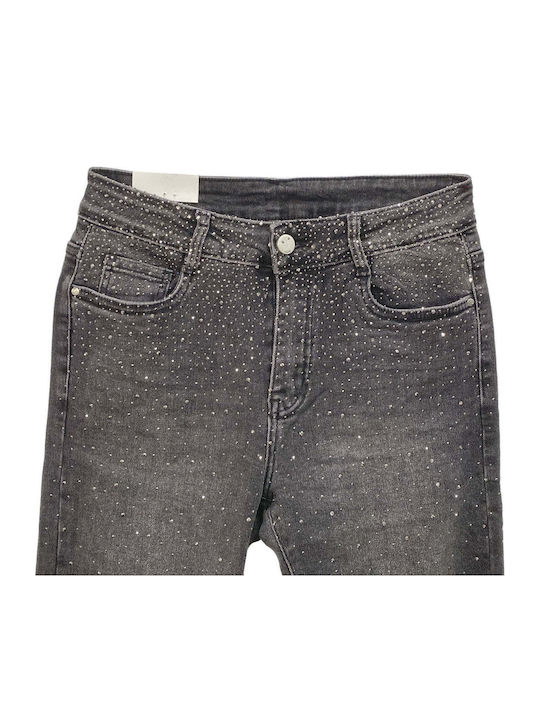 High Rise Women's Jean Pants Grey