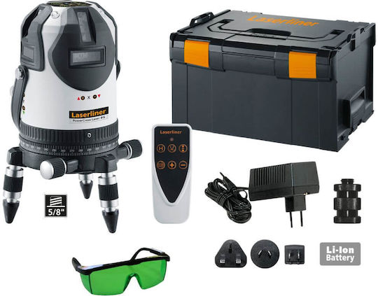 Laserliner PowerCross-Laser 8G Γραμμικό Αλφάδι Laser Πράσινης Δέσμης 5V με Εύρος Εργασίας 55m