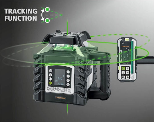 Laserliner Quadrum DigiPlus GT M400 S Rotary Laser Level Green Beam 5V with Working Range 50m