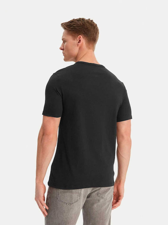 Men's Short Sleeve Undershirts Black/Black/Black 3 Pack