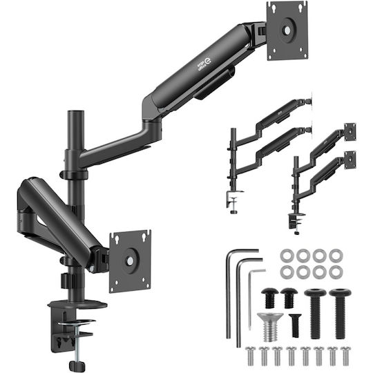 Ergo Office ER-692 Desk Mount for 2 Monitors up to 32" with Arm