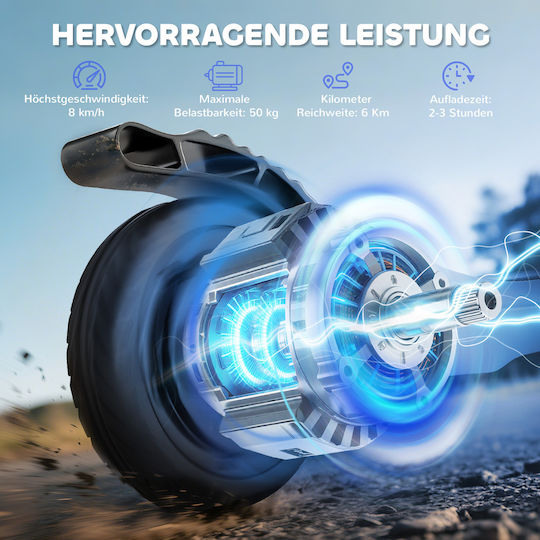 Electric  with 8km/h Max Speed and 6km Range in Black Color