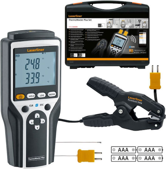 Laserliner Thermomaster Plus Set Digitales Thermometer Doppeltemperaturmesser