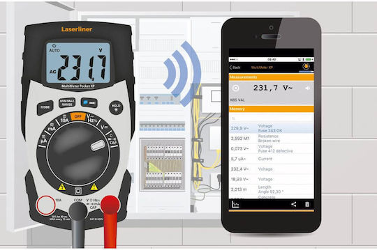 Laserliner Laserliner Digitalmultimeter Taschenmultimeter True RMS mit Messung von AC / DC / Widerstand