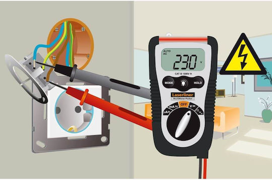 Laserliner Laserliner Digitalmultimeter mit Messung AC DC Widerstand LL-083.032E