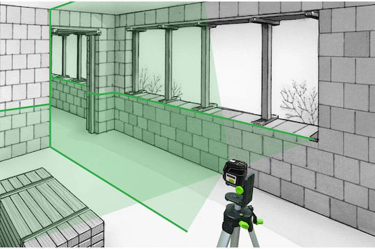 Laserliner PocketCross-Laser 2G Set Cross-Line Laser Level Green Beam 3.7V with Working Range 1.5m