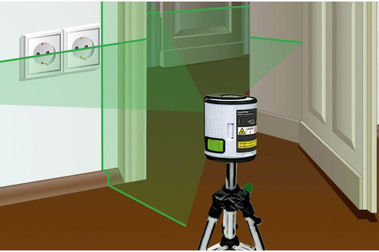 Laserliner EasyCross-Laser Work Set Γραμμικό Αλφάδι Laser Πράσινης Δέσμης 1.5V με Εύρος Εργασίας 40m