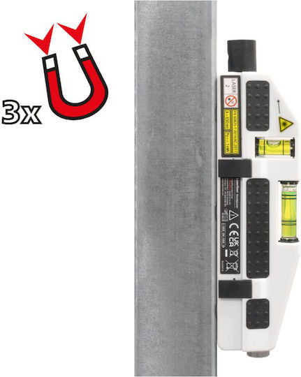 Laserliner HandyLaser Plus Γραμμικό Αλφάδι Laser Κόκκινης Δέσμης 1.5V με Εύρος Εργασίας 50m