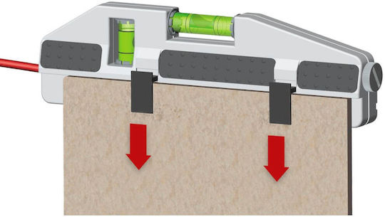 Laserliner HandyLaser Plus Γραμμικό Αλφάδι Laser Κόκκινης Δέσμης 1.5V με Εύρος Εργασίας 50m