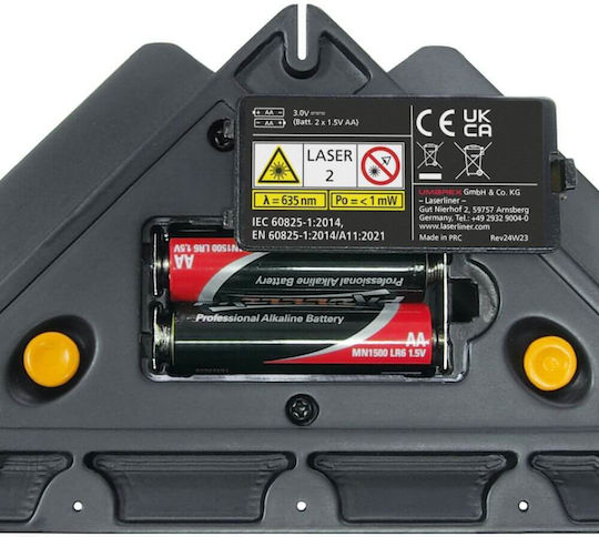 Laserliner SuperSquare-Laser 4 Line Laser Level Red Beam 1.5V with Working Range 15m