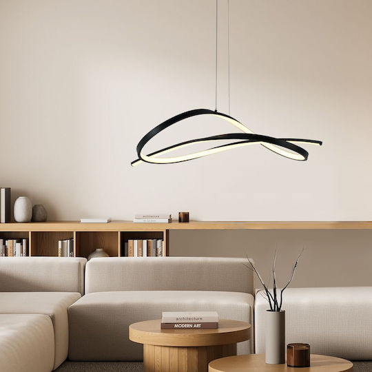 Vivalux Black LED Pendant Light with Adjustable White Light 62x31x120cm