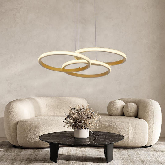 Vivalux Gold LED Pendant Light with Adjustable White Light 50x47x150cm