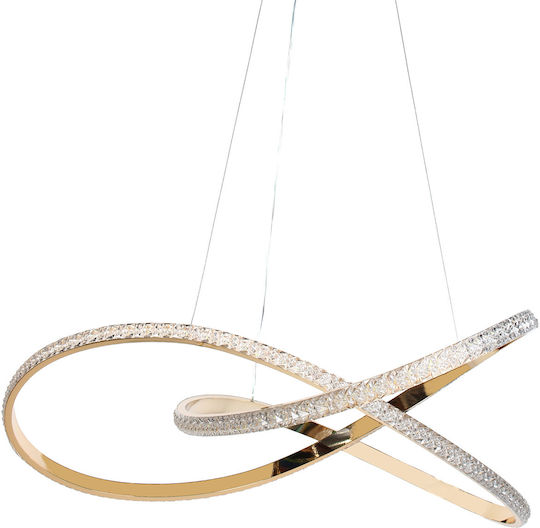 Keskor LED Κρεμαστό Φωτιστικό Χρυσό 70x70x15εκ. Keskor LED Κρεμαστό Φωτιστικό Χρυσό 70x70x15εκ.