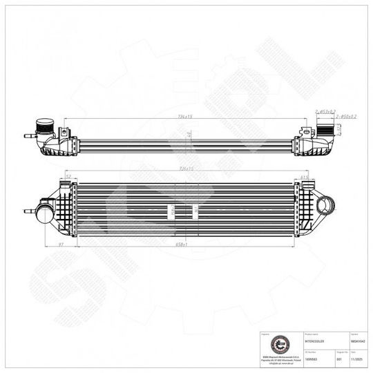 Ψυγείο Αέρα Υπερπλήρωσης Ford C-max Ii Focus Iii Grand C-max Kuga Ii Tourneo Connect Transit Connect 1699563