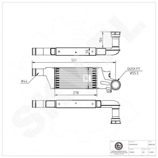 Opel Combo Corsa Tigra Auto-Kühlschrank Luft 1300410