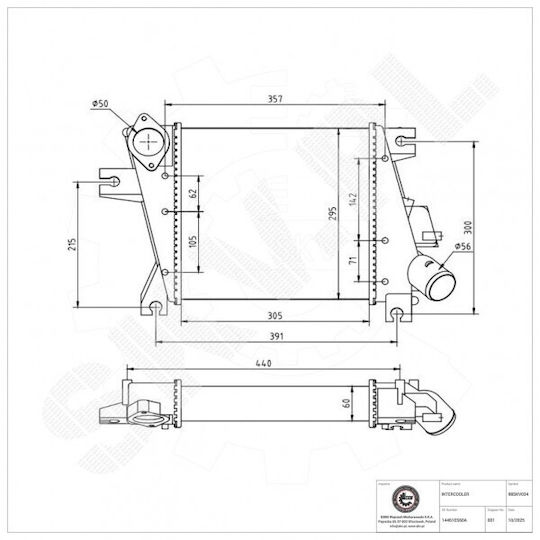 Nissan X-Trail I 14461es60a Auto-Kühlschrank Motor