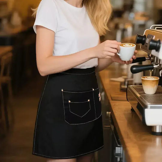 Ποδιά Barista / Bartender / Σερβιτόρου Μαύρη