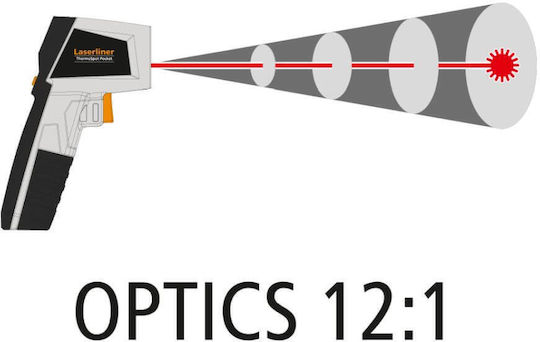 Laserliner Thermospot Infrarot- und Laserthermometer Für Temperaturen Bis 400°C Mit Verhältnis Von Abstand Zum Ziel 12:1