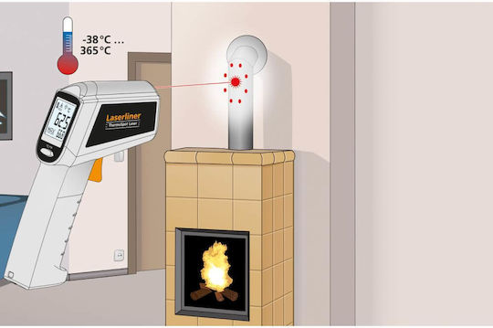 Laserliner Thermospot Infrarot- und Laserthermometer Für Temperaturen Bis 365°C Mit Verhältnis von Abstand zum Ziel 12:1