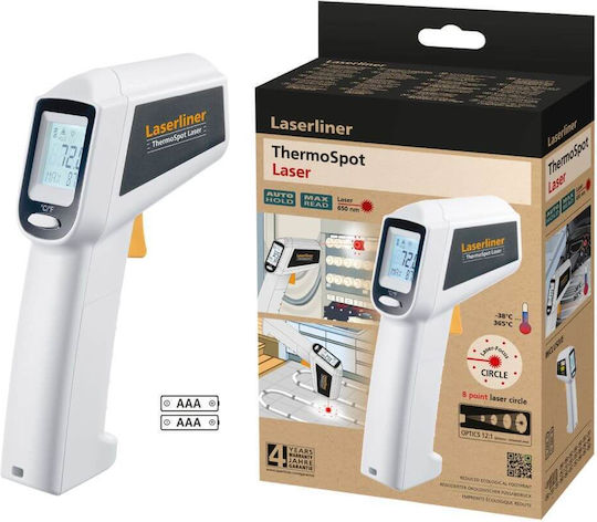 Laserliner Thermospot Infrarot- und Laserthermometer Für Temperaturen Bis 365°C Mit Verhältnis von Abstand zum Ziel 12:1