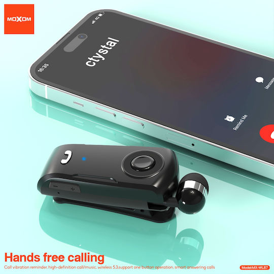 Moxom MX-WL87 In-ear Bluetooth Handsfree Lapel Headset Black