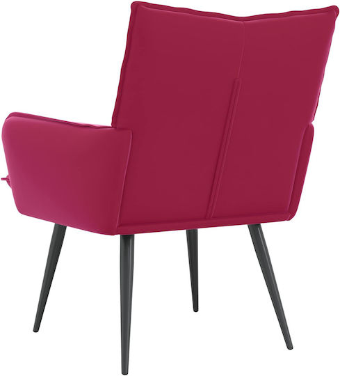 Scaun De Relax Velur Roșu 70x73x83cm