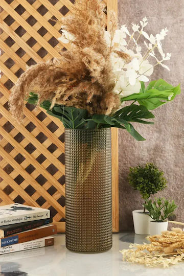 SteweHome SteweHome Dekorative Kristall Vase Grau Y30cm