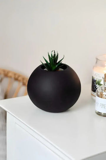 SteweHome Διακοσμητικό Βάζο Λευκό Φ14xΥ14cm