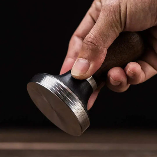 Tamper with Flat Surface 58mm in Brown Colour
