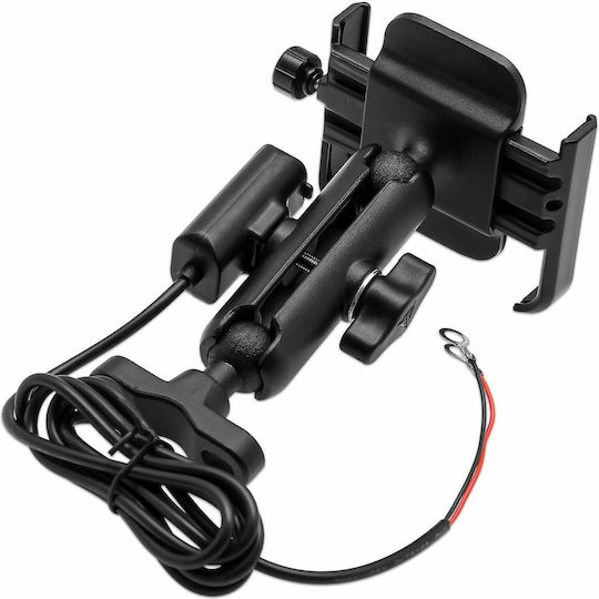 Motowolf Motorcycle Phone Mount with Adjustable Arm 3.5" for Handlebar