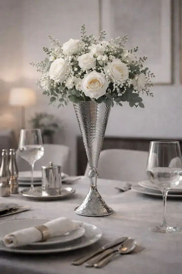 SteweHome Decorative Vase Metallic