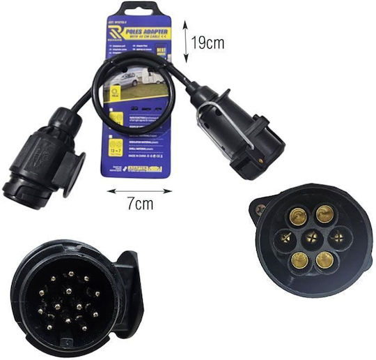 Rchang Αντάπτορας Τρέιλερ 13 Πιν 7 Πιν Καλώδιο 40cm Poles Adapter 0111735