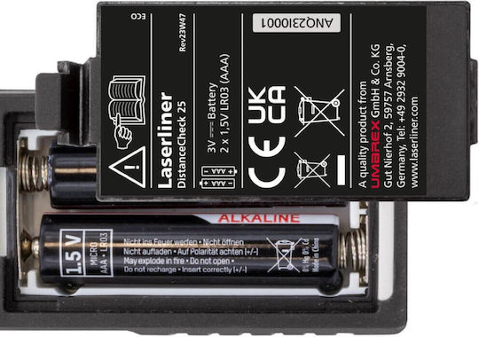 Laserliner Laser Entfernungsmesser DistanceCheck 25 mit Messbereich 0,05m-25m