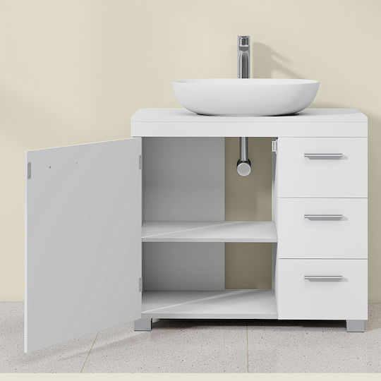 Vasagle BBK503W10V3 Στήλη Μπάνιου Τοίχου 70x30x64cm Λευκή