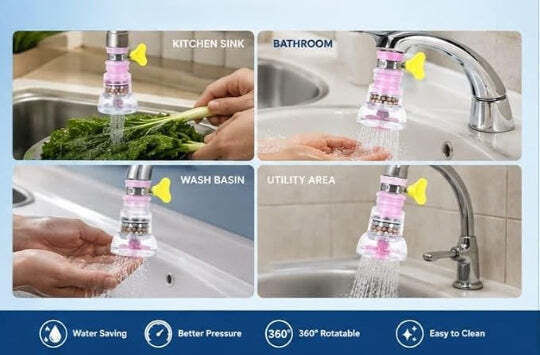 Flexible Faucet Extension with Filter