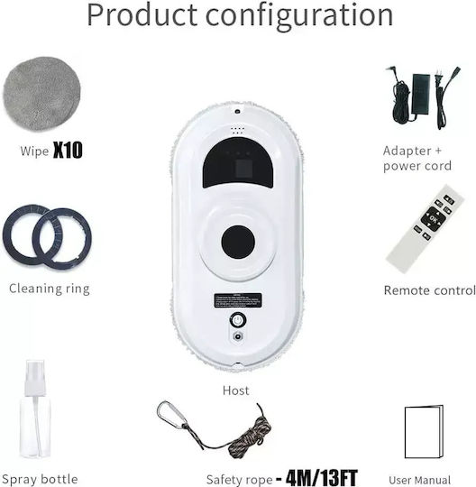 Andowl Window Vacuum Cleaner Robot Electric 80W White
