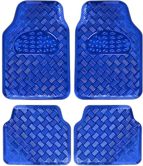 Satz Vorder- und Hintermatten Universal 4Stück aus Kunststoff Blau