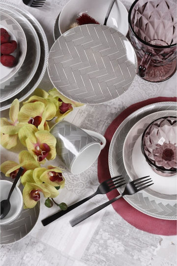 Cryspo Trio Beige Porcelain Dinnerware Set 40pcs