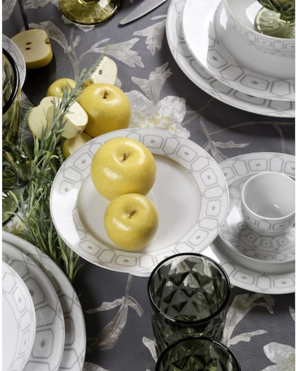 Cryspo Trio White Porcelain Dinnerware Set 40pcs