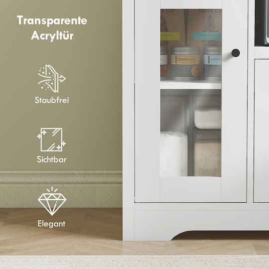 Floor Kitchen Dresser White 80x35x72.2cm