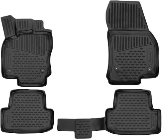 Novline Front Mats 2pcs Tray Type for Skoda Karoq / Scout 2020+ Black