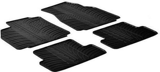 Lampa Set of Front and Rear Mats 4pcs Tray Type for Renault Megane Black