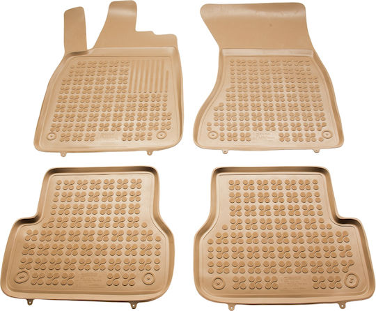Rezaw Plast Set of Front and Rear Mats 4pcs Tray Type for Audi A6 / A7 2012+ Beige