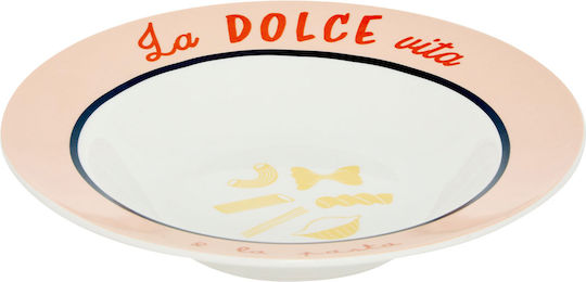 S-d Soup Plate Porcelain Orange 22.5cm Diameter