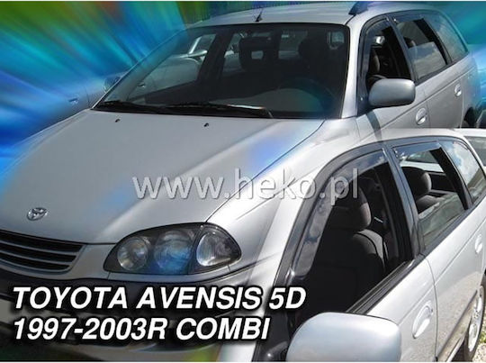 Heko Set of Windbreakers Front and Rear Car Dark Fime for Toyota Avensis 4pcs
