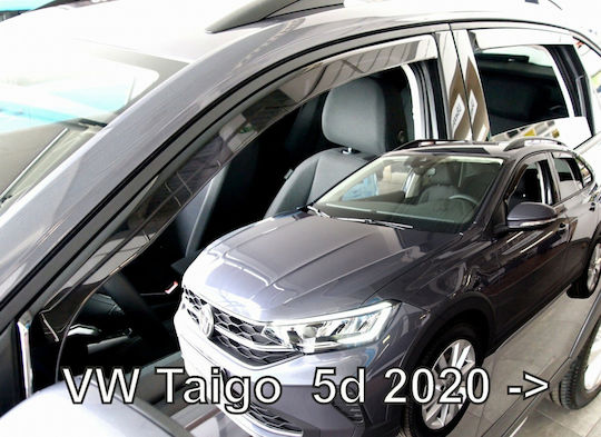 Heko Set of Windbreakers Front Car Dark Fime for Volkswagen Taigo 5D 2020+ 2pcs