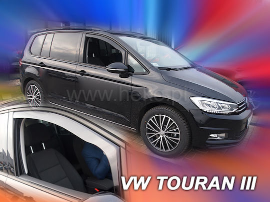 Heko Set of Windbreakers Front Car Dark Fime for Volkswagen Touran 2pcs