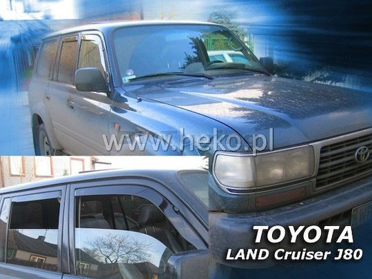 Heko Set of Windbreakers Front Car Dark Fime for Toyota Land Cruiser 2pcs